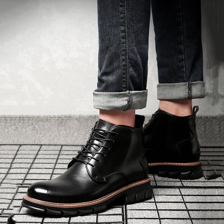 Martin Boots Men's British Style Retro High-top Shoes Autumn Men's Leather Shoes Casual Shoes