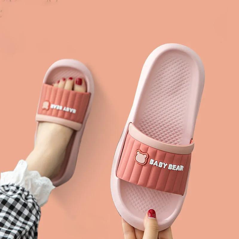 Slippers Female Summer EVA Girl Heart Cute Bath Non-slip Ultra-light Soft Bottom Indoor Sandals and Outer Wear Couple Slippers
