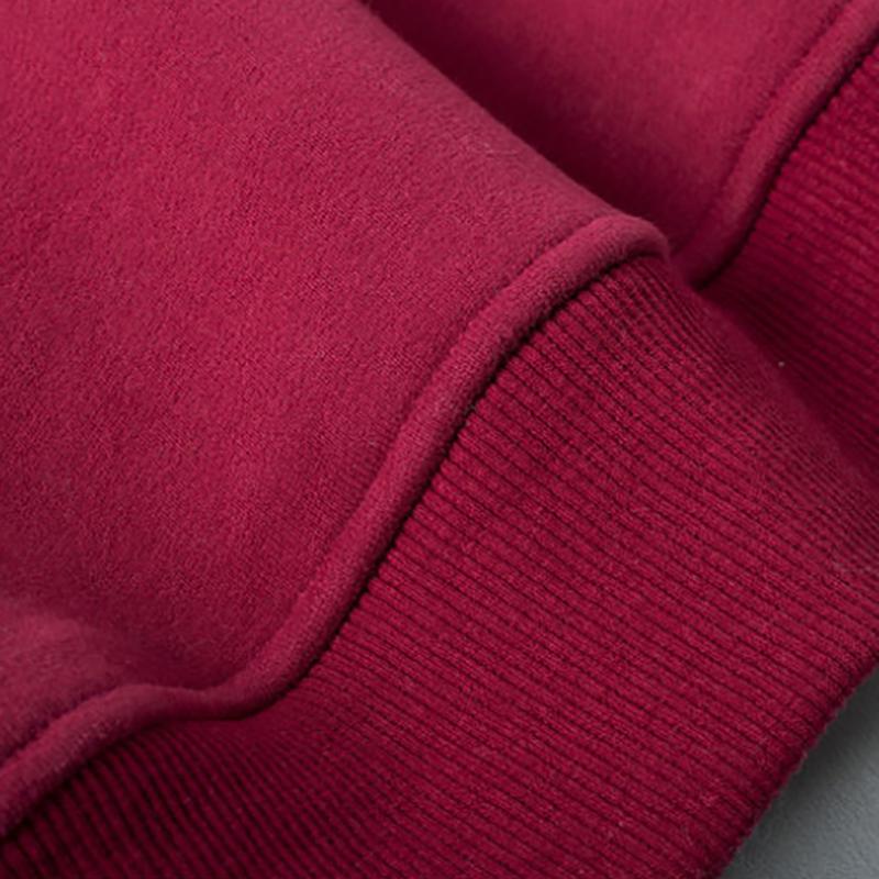 Pure Cotton Plus Velvet Thick Loose Solid Color Youth Sweater Hooded Sweater Men's Autumn and Winter Models