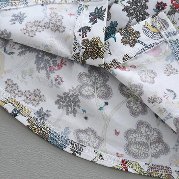 Children's Clothing Boys' Middle and Small Children's Set 1-4 Year Old Baby Stand Collar Leaf Animal Shirt Shorts Suit
