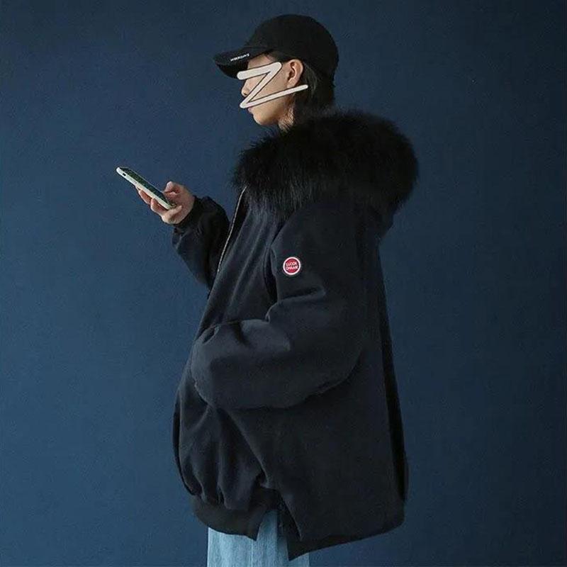 Winter Padded Jacket Ladies Loose Fashion Lamb Wool Coat Cotton Jacket  Student Cotton Jacket