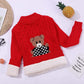 Children's Sweater Autumn and Winter Children's Clothing Plus Velvet Warm Knit Sweater Boys and Girls Sweater Pullover Bottoming Shirt