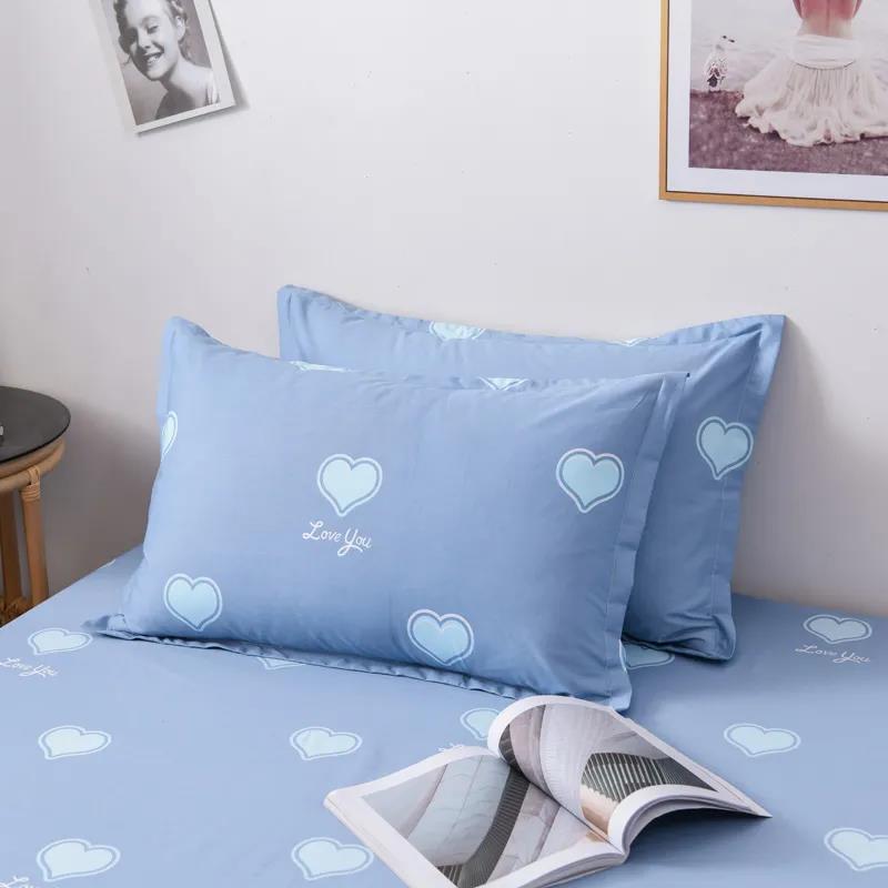 Two-piece Cotton Pillowcase Soft and Skin-friendly Bedroom Pillowcase Double Couple Bedding