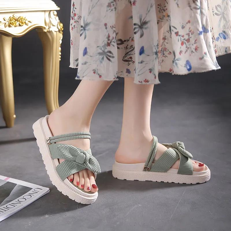 Summer Collocation Skirt Sandals Fairy Style Fashion Student Platform Roman Flats