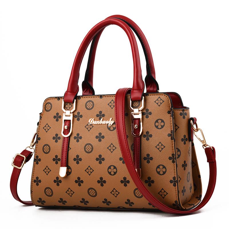 Messenger Mother Bag Leather Women's Bag Handbag Large Capacity High-level Big Bag Fashion Wild Ladies Bag