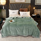 Pure Color Thick Milk Fleece Blanket Quilt Coral Fleece Autumn and Winter Flannel Blanket Plus Fleece Quilt Nap Blanket