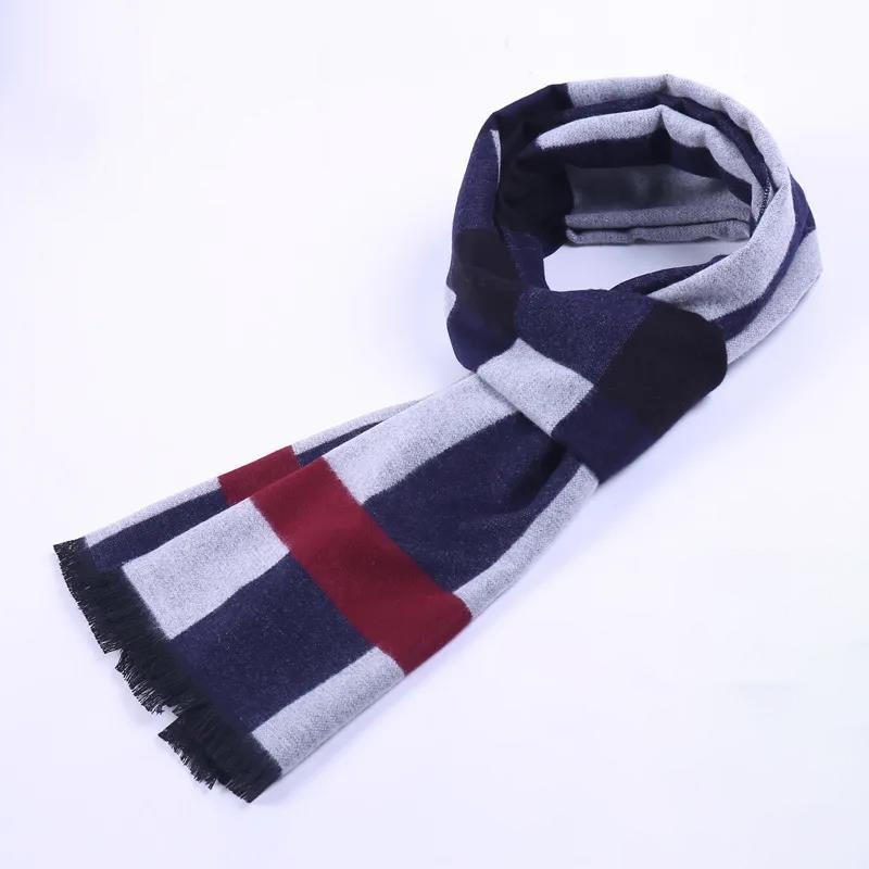 Men's Winter Imitation Cashmere Scarf Fashion Casual Thickening Warm Printing Scarf High-end Scarf Men's Gift