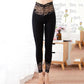 Long Johns Ladies Thin Inner Wear Tight-fitting High-waist Lace Trousers Sexy Stretch Slim-fitting Leggings Spring and Autumn Underpants