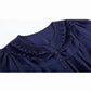 Large Size Short-sleeved Top Women's Round Neck Fungus Edge Collar Loose Thin Shirt Solid Color Chiffon Shirts Button Up Casual All Match Blouses Top
