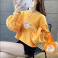 Fall/winter Loose Embroidered Blouse Short Warm Sweater High-waist College Style Jacket Women