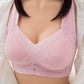 Large Size Underwear Women's Thin No Steel Ring Bra Adjustable Comfortable Top Support Anti-sagging Anti-glare Gather Bra