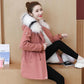 Winter Plus Size Women's Parka Coat Plus Velvet Mid-length Loose Cotton Coat Fashion Big Fur Collar Coat