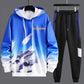 WTEMPO Men Hooded Pullover Suit Spring Campus Sportswear All-match Casual Clothing for Teenage Students