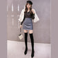 Large Size Leather Skirt Two Layers Anti-glare Back Zipper Women's Clothing High Waist A-line Skirt