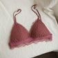 Underwear Women's French Thin Triangle Cup Lace Edge No Steel Ring Big Breasts Shows Small Breasts Bras Ultra-thin Girls Bras