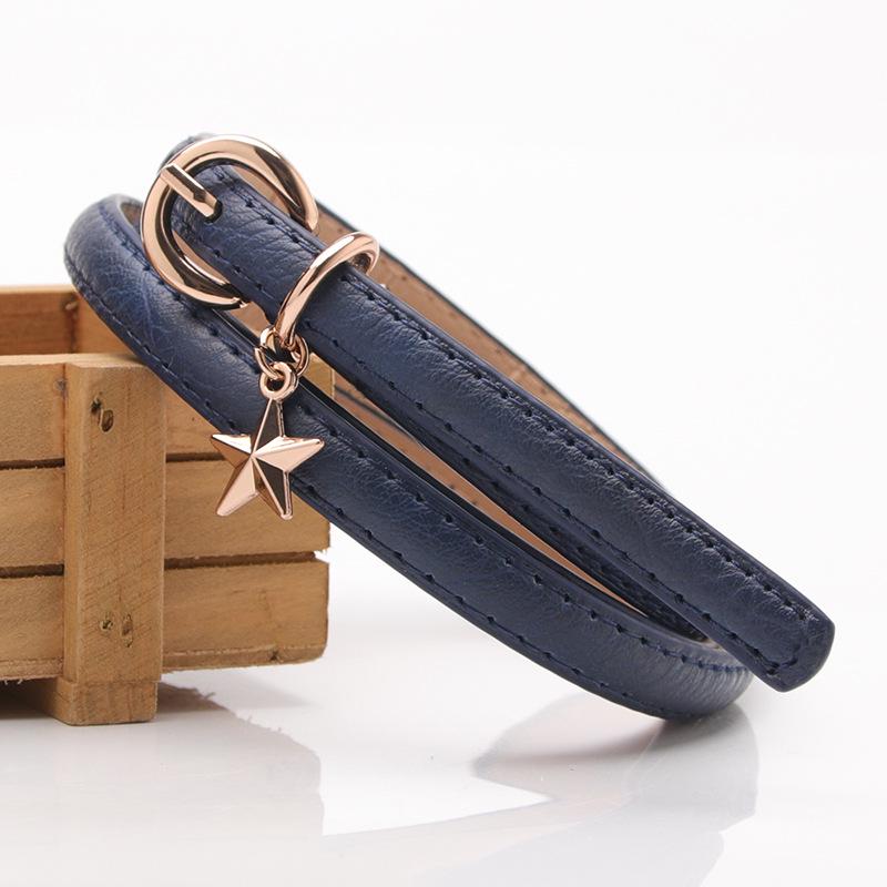 Ladies Star Pendant Decorative Thin Belt Fashion Belt Female Student Belt