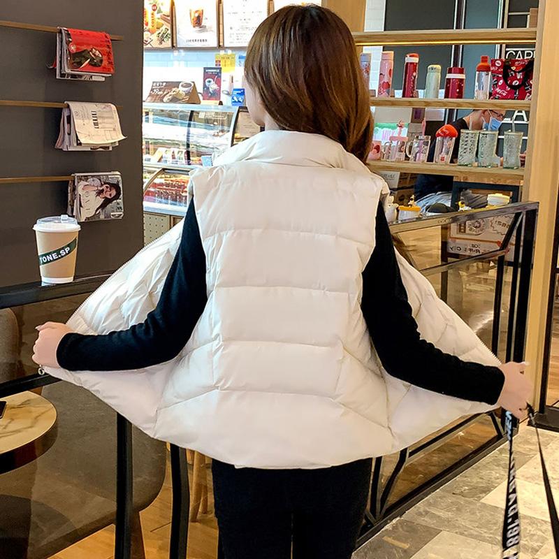 Women's Vest Down Cotton Jacket Loose Large Size Stand-up Collar Hoodless Waistcoat for Small People To Wear Winter Warm Jackets In Winter