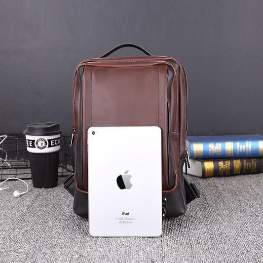 Chest Bag Men's Brown Multi-layer Zipper Large Capacity Messenger Bag Outdoor Sports Shoulder Bag