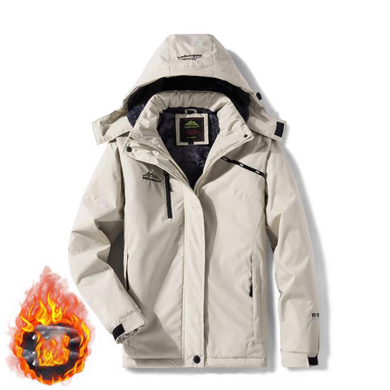 Men's and Women's Outdoor Jackets Windproof and Waterproof Winter Mountaineering Outdoor Clothing Plus Velvet Thickening Couple Jackets