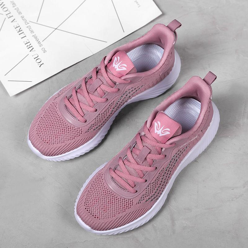 Women Running Shoes Breathable Mesh Lace Up Flat Sneakers Black Sport Woman Designer Shoes for Girls