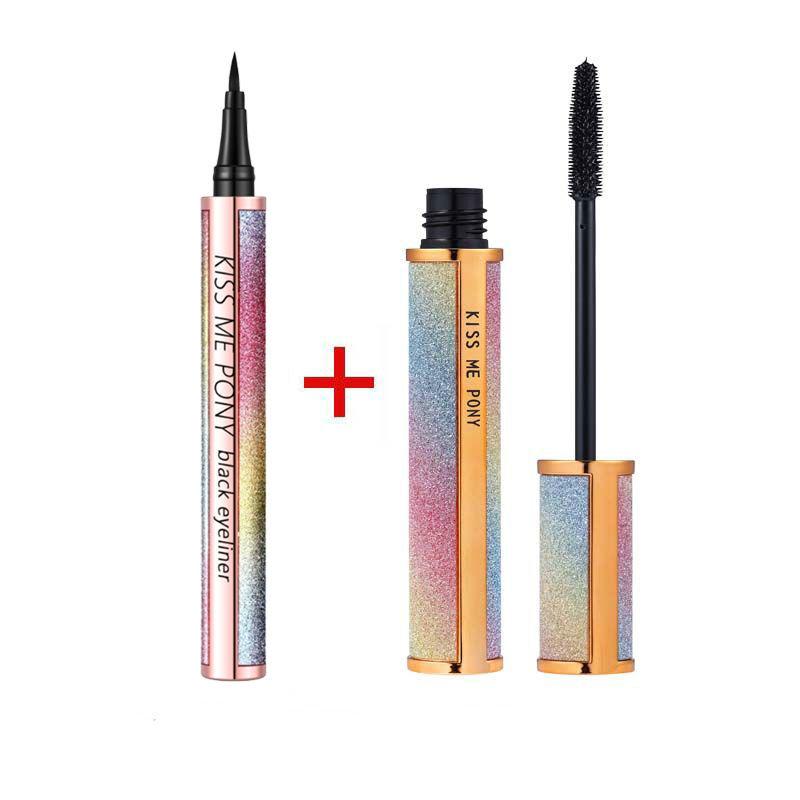 Expecting eyeliner super waterproof non-halo makeup long lasting hard eyebrow pencil mascara women