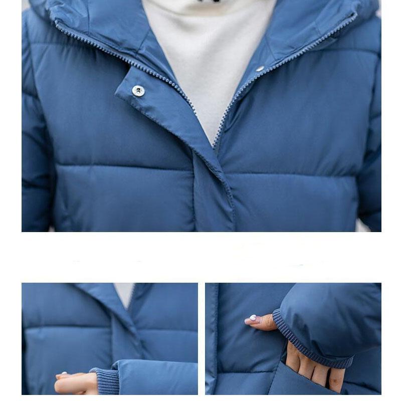 Down Cotton Padded Jacket Women's Winter Long Cotton Padded Jacket Hooded To Keep Warm and Wear Cotton Padded Jacket Women's Jacket