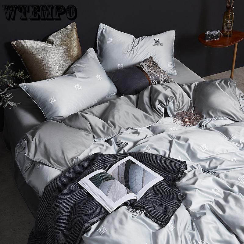 Quilt Cover Ice Silk Simulation Silk Solid Color Double Spell Simulation Silk Satin Soft Pillowcases