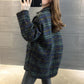 Woolen Coat Women Winter Thick Plaid Suit Jacket Woolen Coat Women