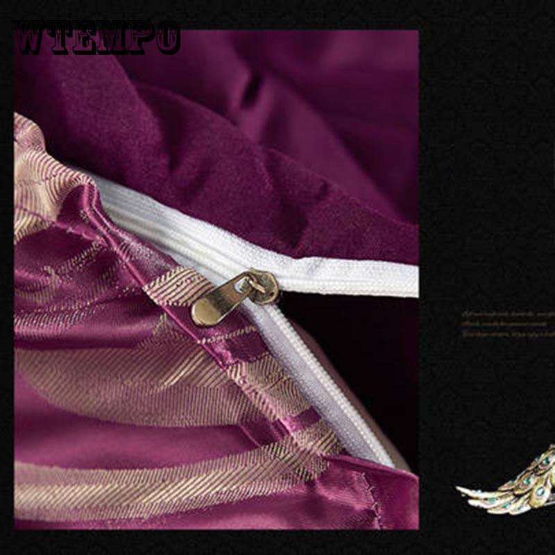 Silk Satin Jacquard Bedding Set Bed Sheet Pillowcase Duvet Cover Set Bed Linen Bedspread 4pcs