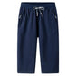 Summer Thin Cotton Casual Cropped Trousers Men's Straight Loose Large Size Sports Shorts