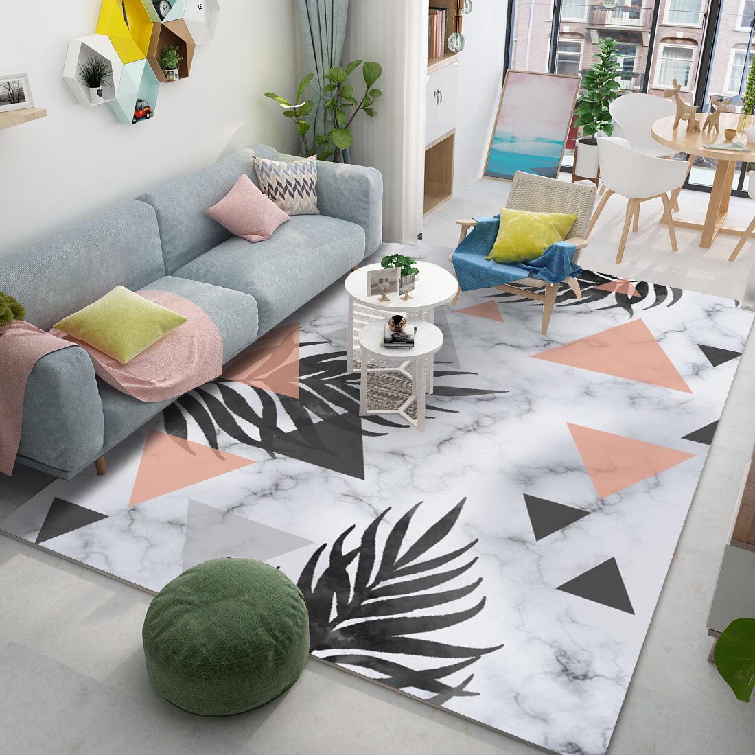 Nordic Living Room Carpet Customizable Bedroom Carpet Sofa Coffee Table Area Rug Study Room Mat
