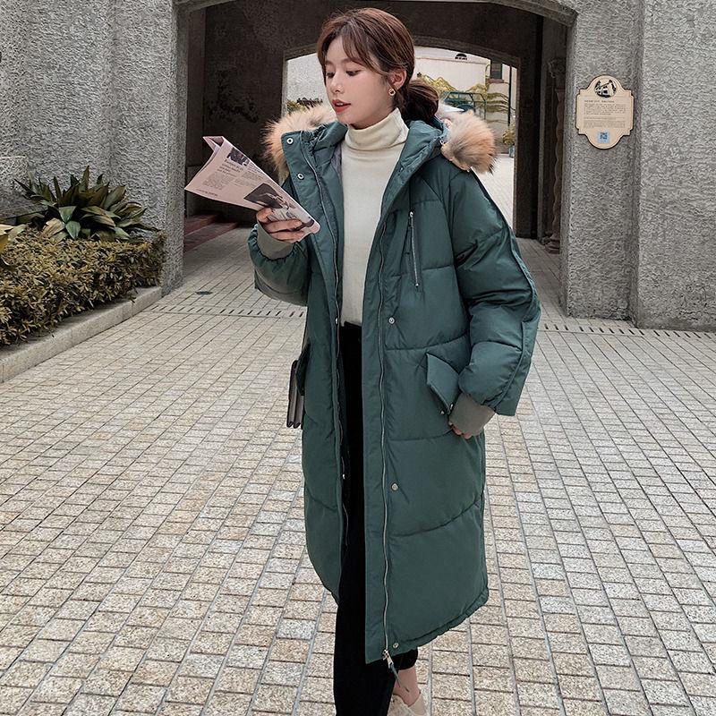 Winter Clothes Down Padded Jacket Women New Mid-length Thick Fur Collar Padded Jacket