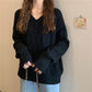 Winter Women Sweaters Oversized Loose V Neck Long Sleeve Pullover Sweater Pink Fashion Korean Fall Jumper Plus Size Casual Warm Fall Argyle Sweater