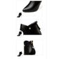 Ankle Boots Women Shoes Patent Leather Pu Pointed Toe Thin High Heels Front Zipper Boots Booties