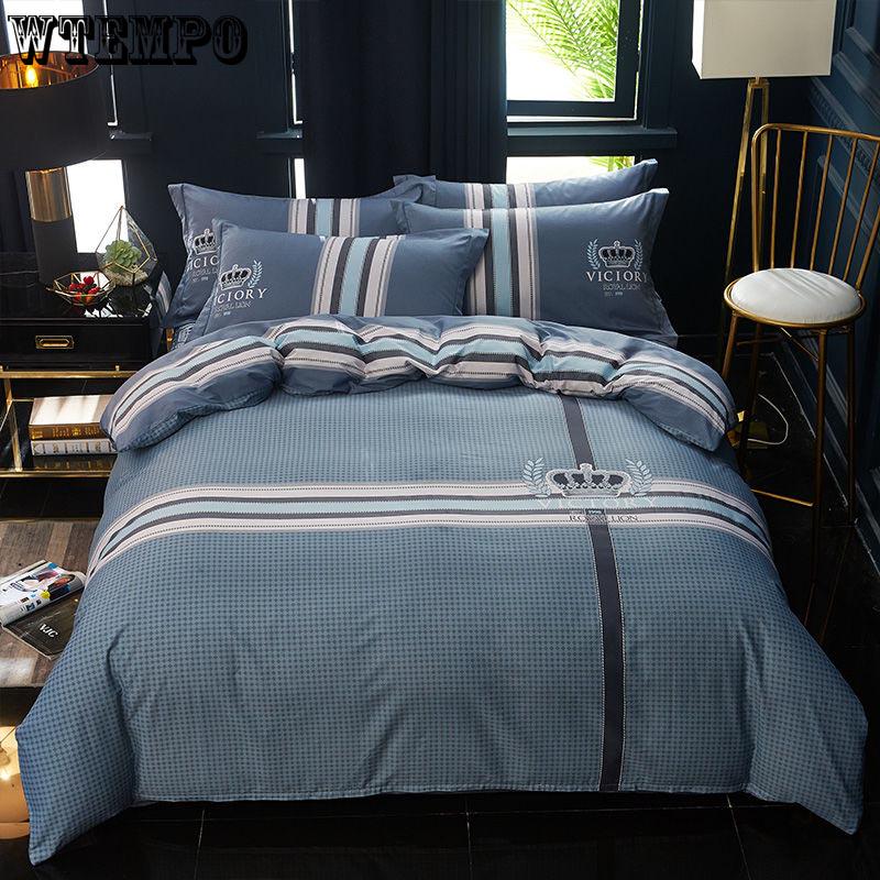 4 Pcs Set Pillowcase Soft Comfortable Bedding Set Home Quilt Cover Set Queen King Size