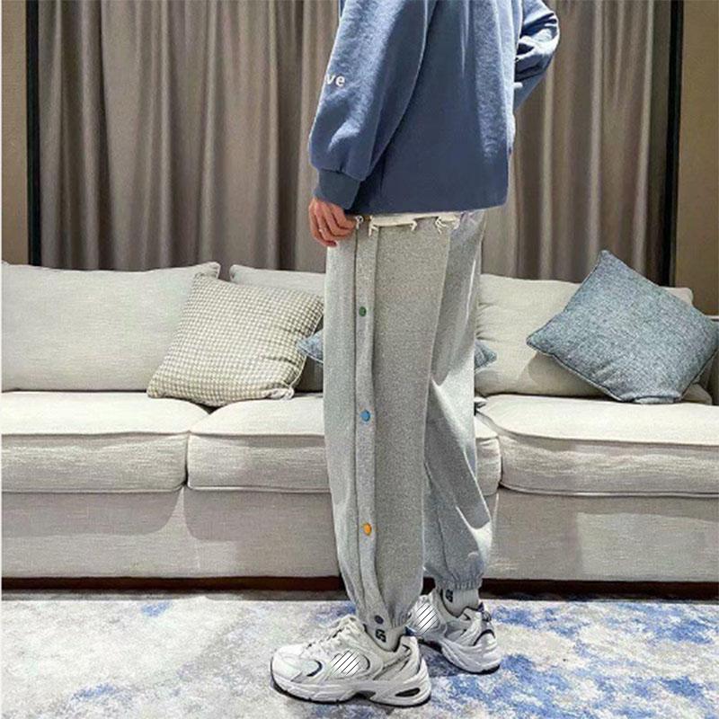 Casual Pants Men's Basketball Pants Trendy Feet All-match Korean Version of The Tide Brand Button Sports Trousers
