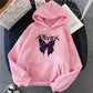 Fashion Women's Casual Long Sleeve Hooded Printed Ladies Sweatshirt Tops