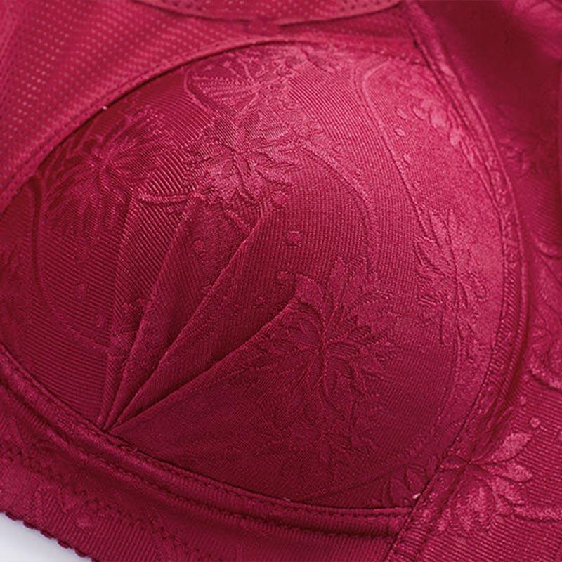 Sexy Big Cup Thin Section Anti-sagging Gathers The Breasts Without Steel Ring Soft Skin-friendly Sweat-absorbing Breathable Beautiful Back Design Bra