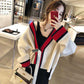 cardigan cardigans Women's Sweaters Autumn Winter fashionable Casual Plaid V-Neck Cardigans Loose