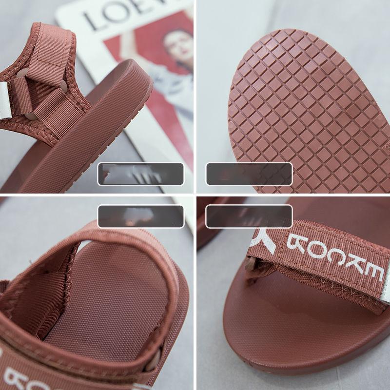 Sandals Female Sports 2020 Summer Velcro Korean Students Wear Wild Flat Beach Shoes Hugh Ins Tide