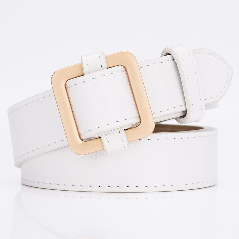 Women Girl Fashion Black PU Leather Belt High Quality Dress Jeans Belts