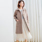 Coats Women's Wool Plaid Coat Fashion Long Woolen Coat Slim Female Winter Wool Jacket Female Outwear