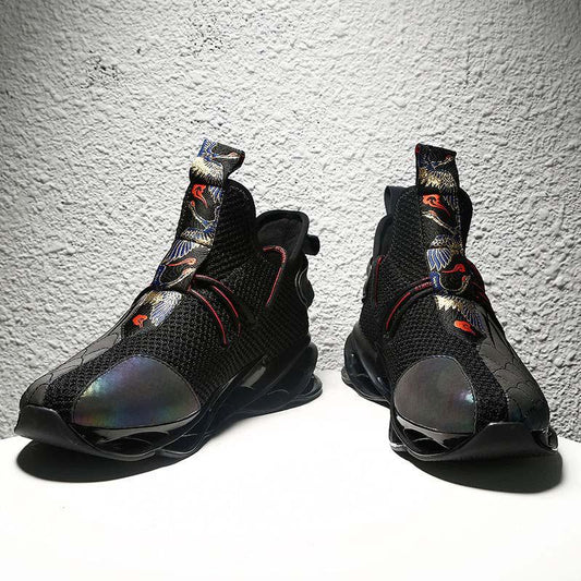 Men Sneakers Luminous Basketball Shoes Non-slip Breathable Running Shoes