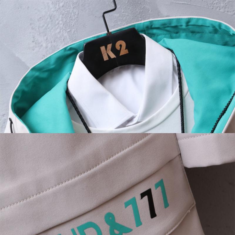 Men's Mid-length Windbreaker Youth Fashion Loose Warm Hooded Workwear Autumn Jacket