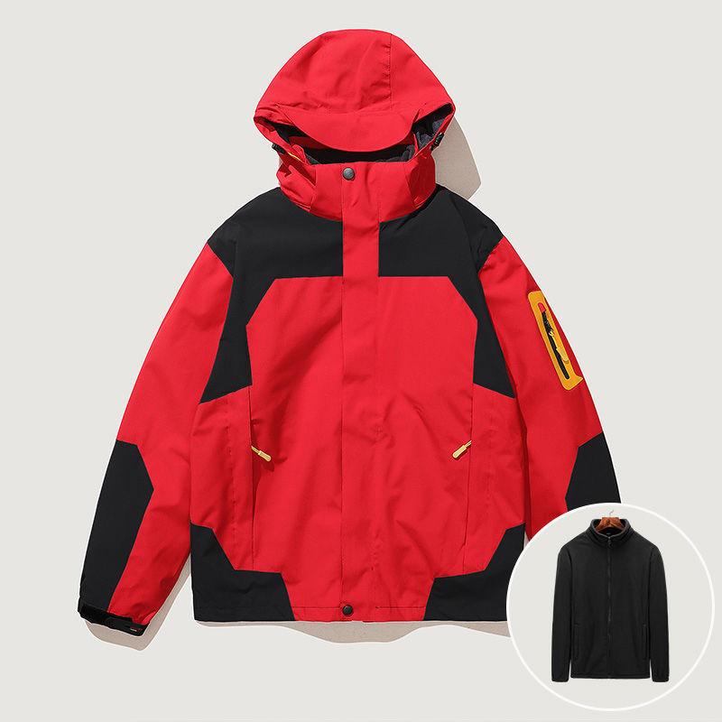 Men's Outdoor Jacket Two-piece Winter Thickened Windproof Waterproof Sports Jacket Ski Mountaineering Suit