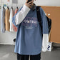 Autumn Long-sleeved T-shirt Fake Two Loose All-match Bottoming Shirt Casual Trend Pullover Suitable for Students and Couples