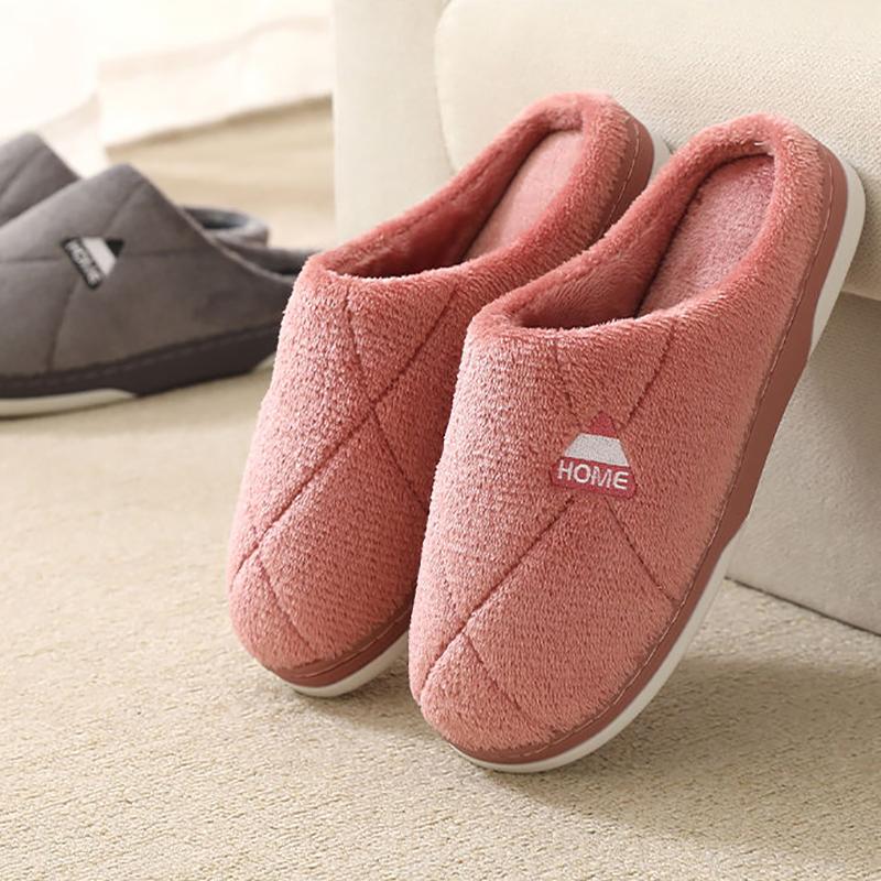 Winter Home Slippers Unisex Cartoon Cat Shoes Non-slip Soft Winter Warm House Slippers Indoor Bedroom Couples Floor Shoes