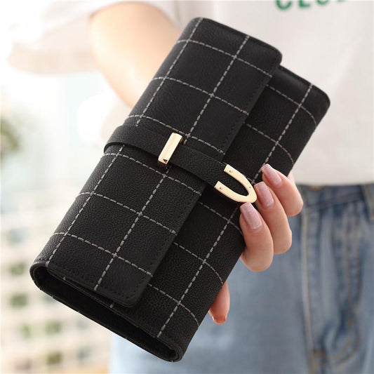 Luxury Women Wallets Matte Leather Wallet Women Coin Purse Wallet Card Holder Wristlet Money Bag