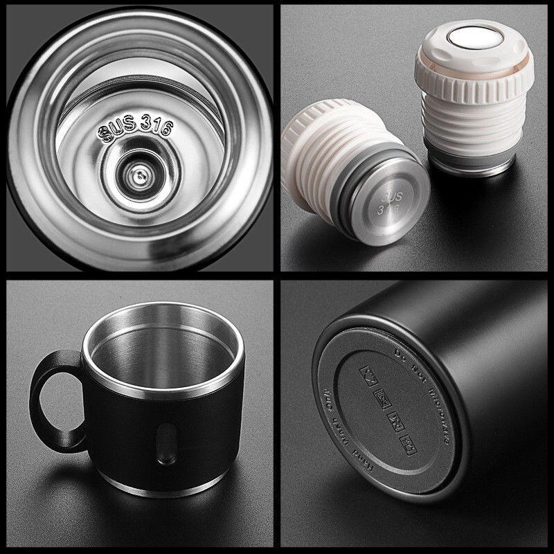 Thermos Cup Vacuum Flask 304 Stainless Steel Vacuum Adult Student Water Cup Children Tea Cup 500ml Business Cup Travel Cup