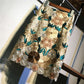 Exquisitely Floral Embroidered Water-soluble Lace Skirt Women's Knee Skirt High-quality Mesh Bag Hip A-line Skirt Retro Pattern Mid-length Skirt